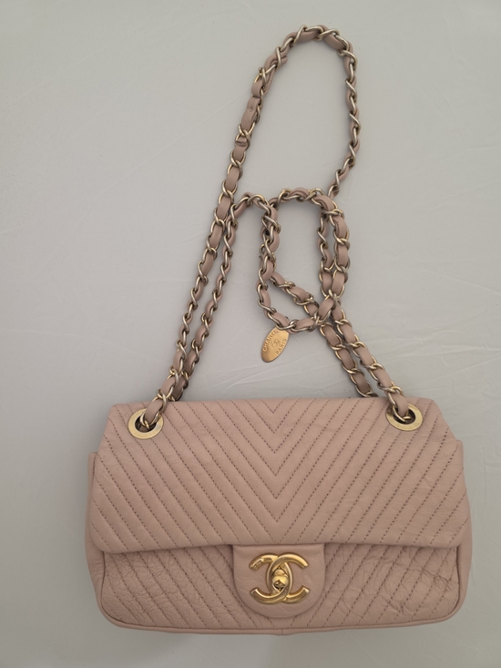 Chanel Quilted Medium Flap Bag in Blush Pink